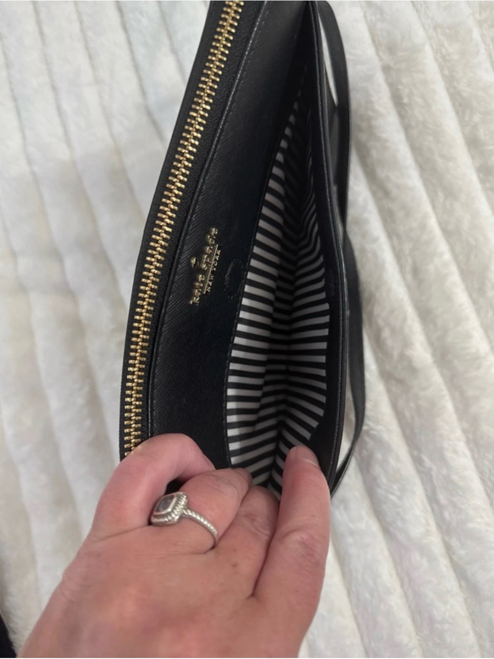 kate spade Black Saffiano Leather Crossbody with Gold Hardware - Picture 2 of 4